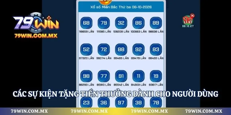 Các sự kiện tặng tiền thưởng dành cho người dùng
