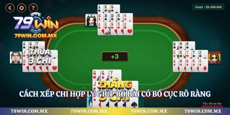 Cách xếp chi hợp lý giúp bộ bài có bố cục rõ ràng và cân đối hơn