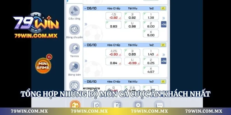 Tổng hợp những bộ môn cá cược ăn khách nhất