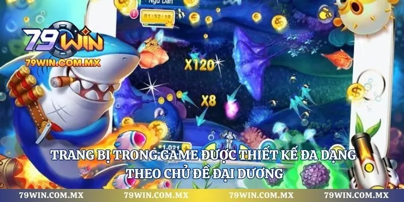 Trang bị trong game được thiết kế đa dạng theo chủ đề đại dương